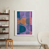 "Boho Screenprint II" - Art Print in Grape Funk by Jenna Skead - In a Room