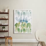 "Subtle Overlap" - Art Print in Leaf by Kelly Ventura - In a Room