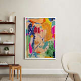 "In Seventh Heaven" - Art Print in Emerald Turquoise by Stephanie Lessing - In a Room