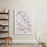 "magnolia study" - Art Print in peach by Qing Ji - In a Room