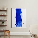 "Fashion-Walk" - Art Print in Deep Bright Blue by ANA GAION - In a Room
