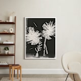 "Paper Flower 1" - Art Print in Black and White by Angela Simeone - In a Room