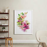 "Burgundy Gems" - Art Print in Burgundy by Yao Cheng Design - In a Room