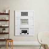 "Three Windows" - Art Print in distressed white by Kamala Nahas - In a Room