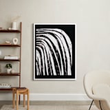 "Waterfall" - Art Print in Charcoal by Leanne Friedberg - In a Room