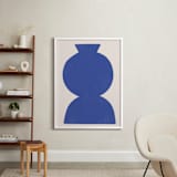 "Ceramic Vase Still Life" - Art Print in Brave Blue by Roseanne Kenny - In a Room