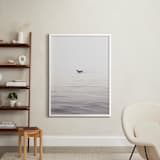 "A Humpback Tale" - Art Print in Ocean Grey by Joelle Segal - In a Room