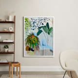 "A Composition of Plants" - Art Print in Blue Safari by Yanni Hui - In a Room