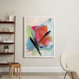 "Weekend Getaway" - Art Print in Tangerine by Monica Janes Fine Art - In a Room