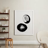 "Watermelons" - Art Print in Black on Off-white by Sonya Percival - In a Room