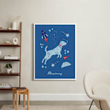 "Space Pup" - Personalized Art Print in Celestial by Kristin Mastoras - In a Room