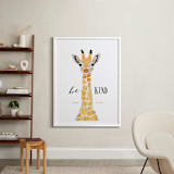 "baby animal.giraffe" - Personalized Art Print in tangerine by Cass Loh - In a Room