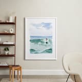 "Hang Five" - Art Print in Pacific Green by Mary Cecelia - In a Room
