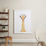 "baby animal.giraffe" - Art Print in merigold by Cass Loh - In a Room