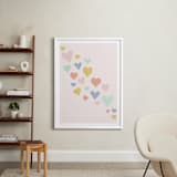 "wave of love" - Art Print in Charming Pink by Kasia Labocki - In a Room