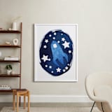 "To the stars and beyond" - Art Print in Prussian Blue by raven erebus - In a Room
