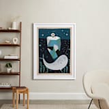 "Dream Big" - Art Print in Icy Blue by Chris Lensch - In a Room