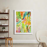 "Tropical" - Art Print in Sunny yellow by Alexandra Dzh - In a Room