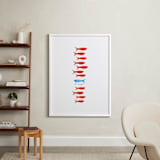 "Unique Fishy" - Art Print in Cherry Red by Oscar and Emma - Karly Depew - In a Room