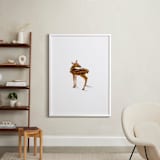 "A Deer Friend" - Art Print in White Tail by Andrew McClintock - In a Room