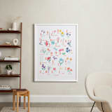 "Flower Alphabet" - Art Print in Peach by Jessica Kelemen - In a Room