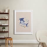 "Sharky cute" - Art Print in Blush by Tati Abaurre - In a Room