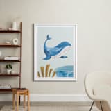 "Ocean Friends I" - Art Print in Whale by Teju Reval - In a Room