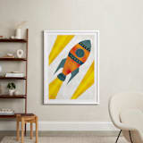 "Space to Explore I" - Art Print in Flare by Heather Schertzer - In a Room