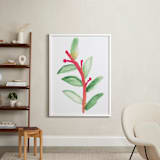 "hand painted leaves" - Art Print in green by Ramoncita - In a Room