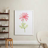 "hand painted botanical flower" - Art Print in red by Ramoncita - In a Room