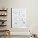 "Palmetto Bluffs Calligraphy Map" - Art Print in Teal by Megan Kelso - In a Room