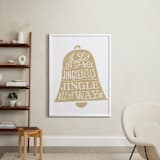 "Jingle Bells" - Art Print in Gold by Jessie Steury - In a Room