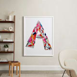 "Collage letter A" - Art Print in Red Apple by Kiana Lee - In a Room