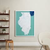 "Illinois in Paint" - Art Print in Illinois Green by Denise Wong - In a Room