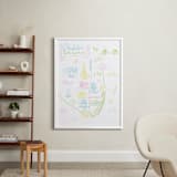 "Charleston, South Carolina Map" - Art Print in Turquoise by Megan Kelso - In a Room