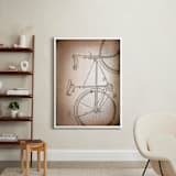 "Rusted Bike" - Art Print in Rust Brown by Erin Niehenke - In a Room