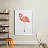 "Fla-la-mingo side" - Art Print in Flamingo pink by Johanna Phillips Huuva - In a Room
