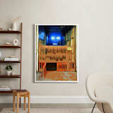 "CagedElevator" - Art Print in Muddy Brown by Jeff Preuss - In a Room