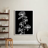 "botanical leaves1" - Art Print in white by Ramoncita - In a Room