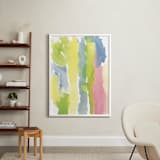 "Bands of Colored Sky" - Art Print in Early night sky blue by Deborah Velasquez - In a Room
