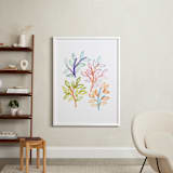 "hand painted plant" - Art Print in orange by Ramoncita - In a Room
