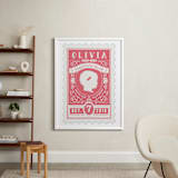 "The Little Miss" - Personalized Art Print in Rose by Tanya Lee of Frooted Design - In a Room
