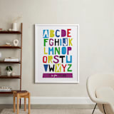 "Paper Cut ABCs" - Personalized Art Print in Plum by Ampersand Design Studio - In a Room