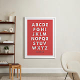 "Signed ABCs" - Personalized Art Print in Cherry by ERAY - In a Room
