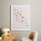 "wave of love" - Art Print in Charming Pink by Kasia Labocki - In a Room