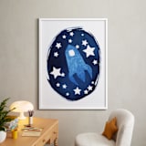 "To the stars and beyond" - Art Print in Prussian Blue by raven erebus - In a Room