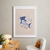 "Sharky cute" - Art Print in Blush by Tati Abaurre - In a Room