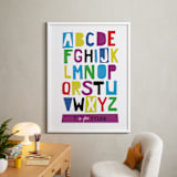 "Paper Cut ABCs" - Personalized Art Print in Plum by Ampersand Design Studio - In a Room