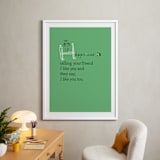 "Happiness Is..." - Art Print in Parsley by ERAY - In a Room