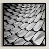 "Honeycomb" - Art Print in Black & white by Angie McMonigal - Framed